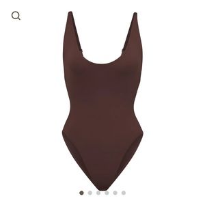 Brand New With Tags!! Skims scoop neck one piece in cocoa